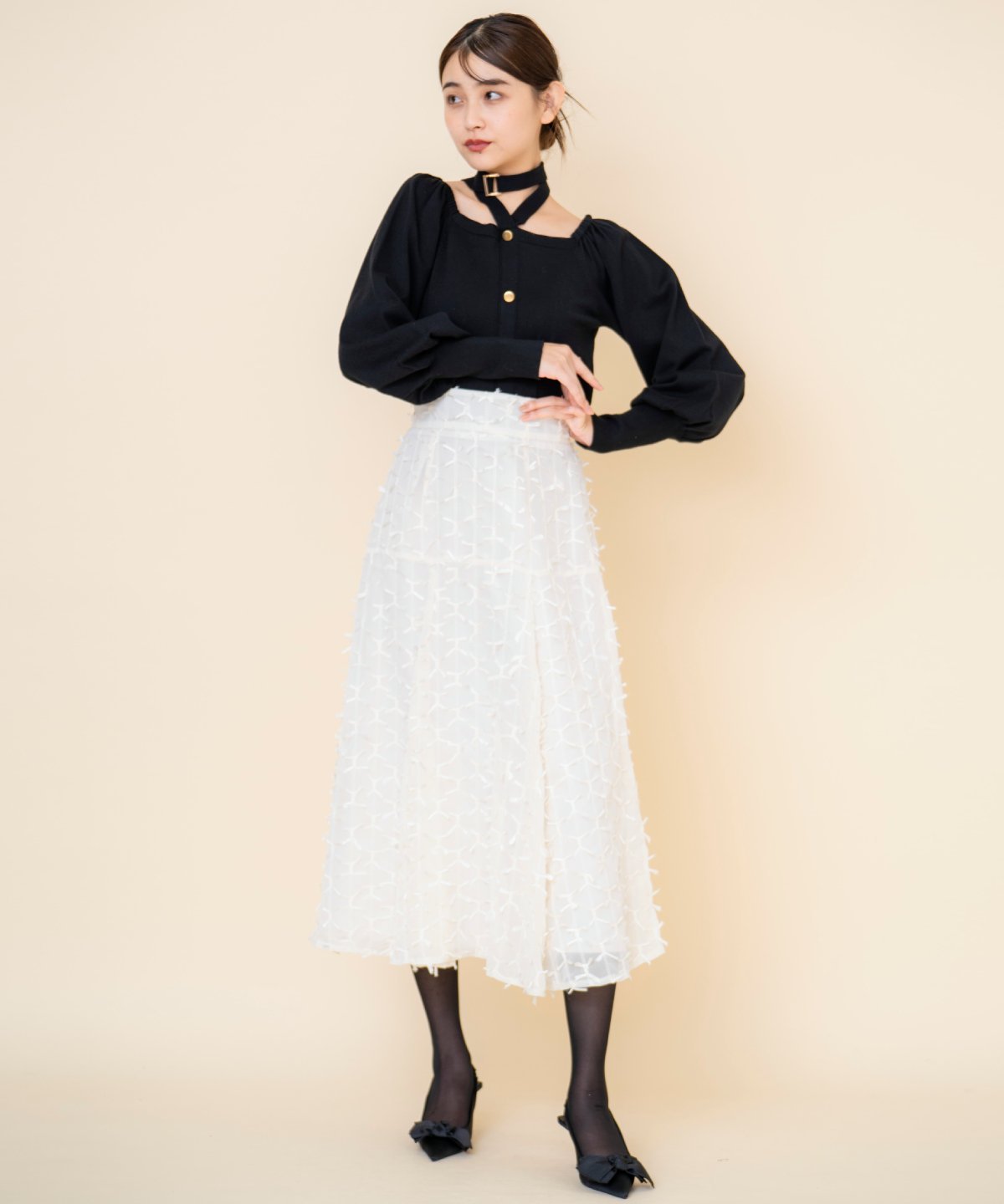 REDYAZEL｜リボンモチーフフレアスカート | Rakuten Fashion(楽天