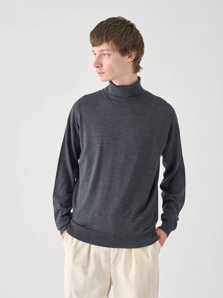 JOHN SMEDLEY｜タートルネック長袖ニットプルオーバー | CONNELL | 24G