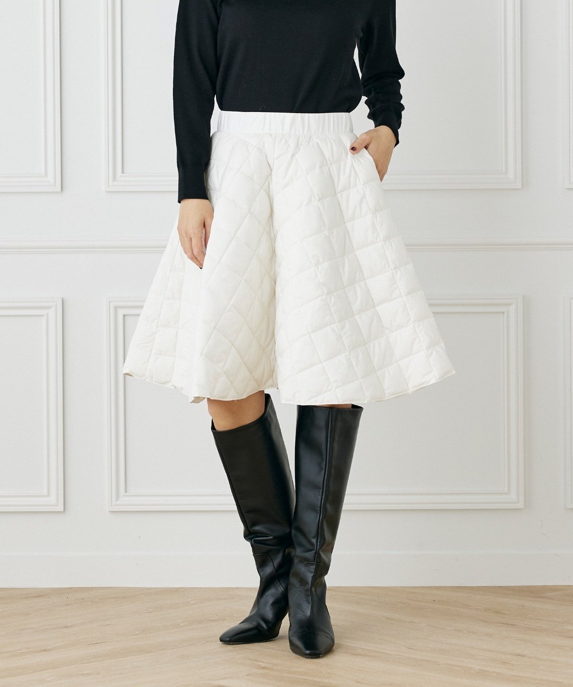 I.T.'S. international｜W LINE フレアダウンスカート《TAION