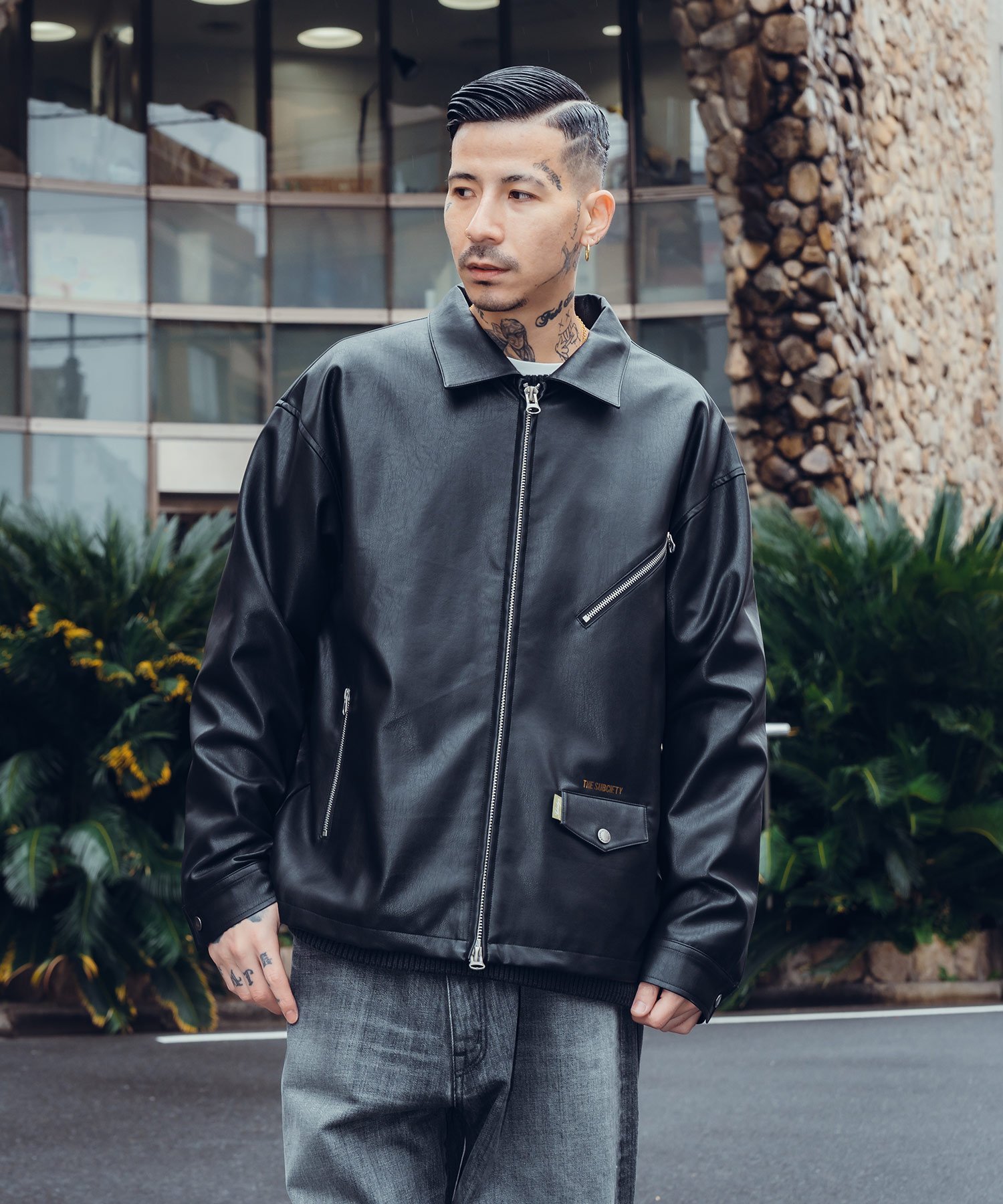 Subciety｜Fake leather zip jkt | Rakuten Fashion(楽天ファッション