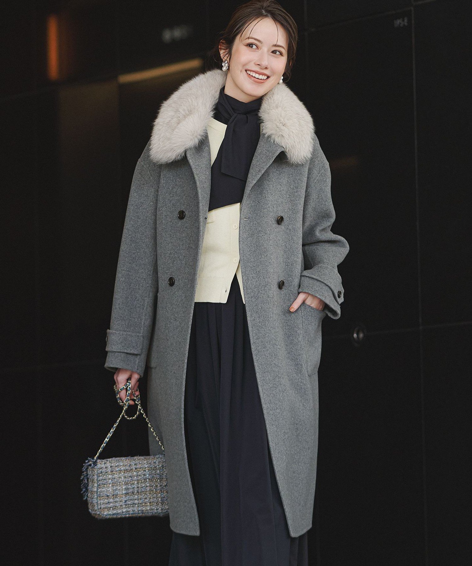 楽天市場】23区 ウールアンゴラビーバー スタンドカラーコートの通販