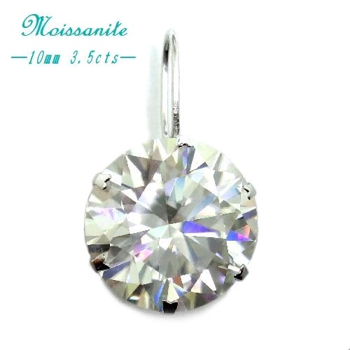 楽天市場】K18 モアサナイト 3.5cts ペンダントトップ WG YG ラウンド