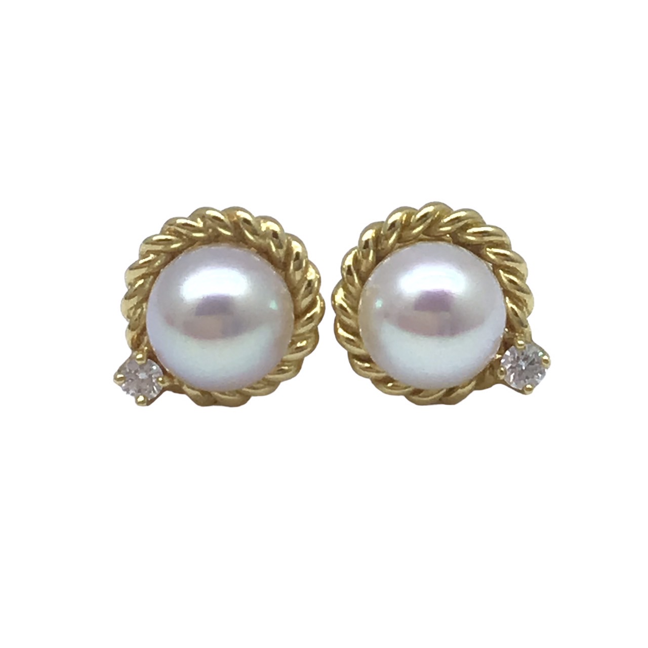 楽天市場】【中古】MIKIMOTO ミキモト パールピアス PE-864MK K18YG 本