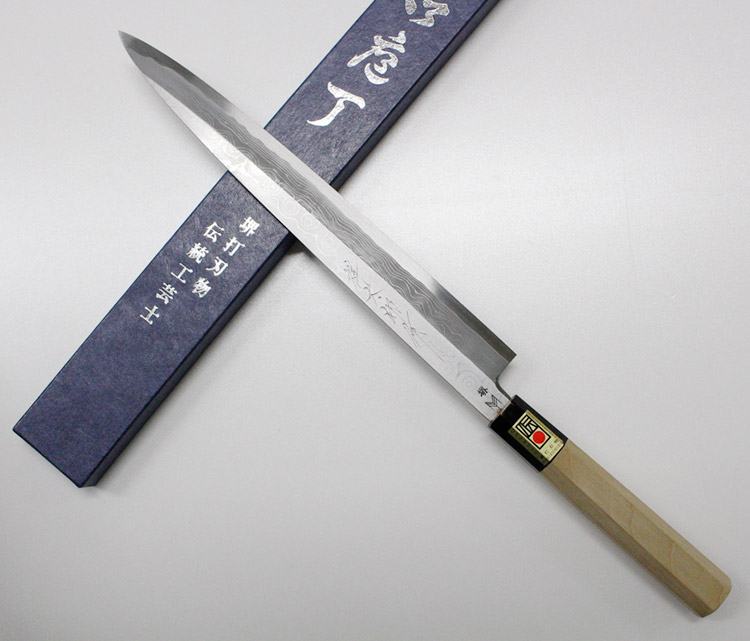 楽天市場】堺打刃物祥太郎作 積層 青鋼 柳刃 包丁 270mm #237626 刺身