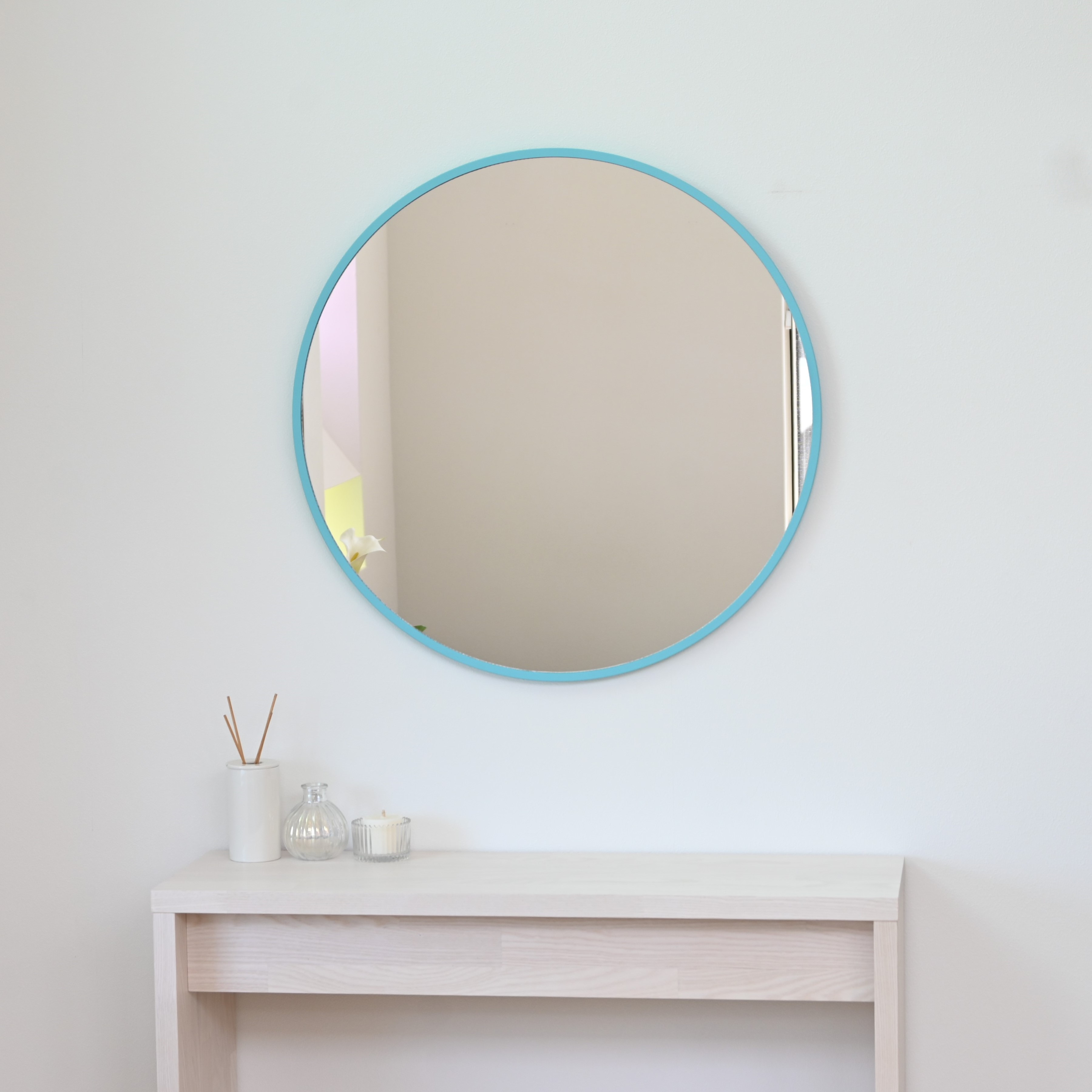 楽天市場】SENNOKI ロンダ 直径47cm 鏡 壁掛け 姿見 賃貸 ウォール