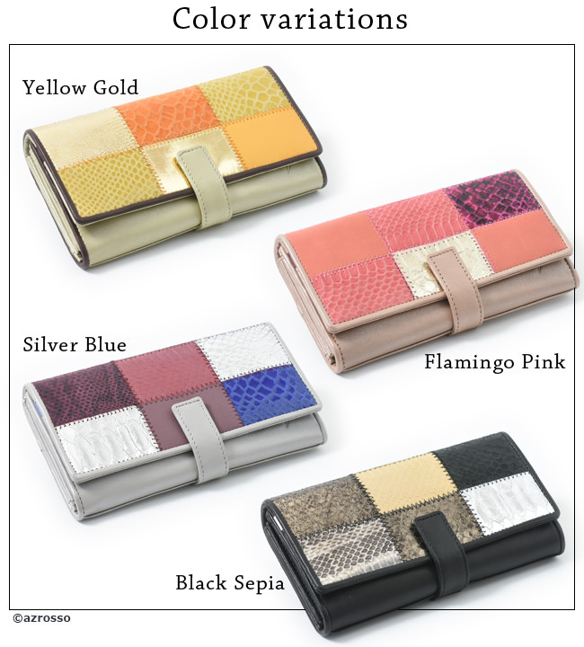 楽天市場】パッチワーク 長財布 本革 レディース 大容量 かぶせ