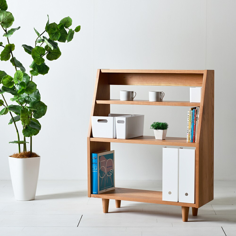 楽天市場】【送料無料/日本製】 ブラックチェリー無垢材の本棚