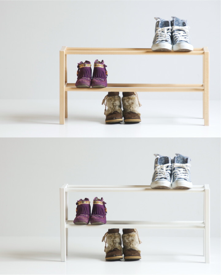 楽天市場】日本製 「木製シューズラック（4段）」 シューズボックス