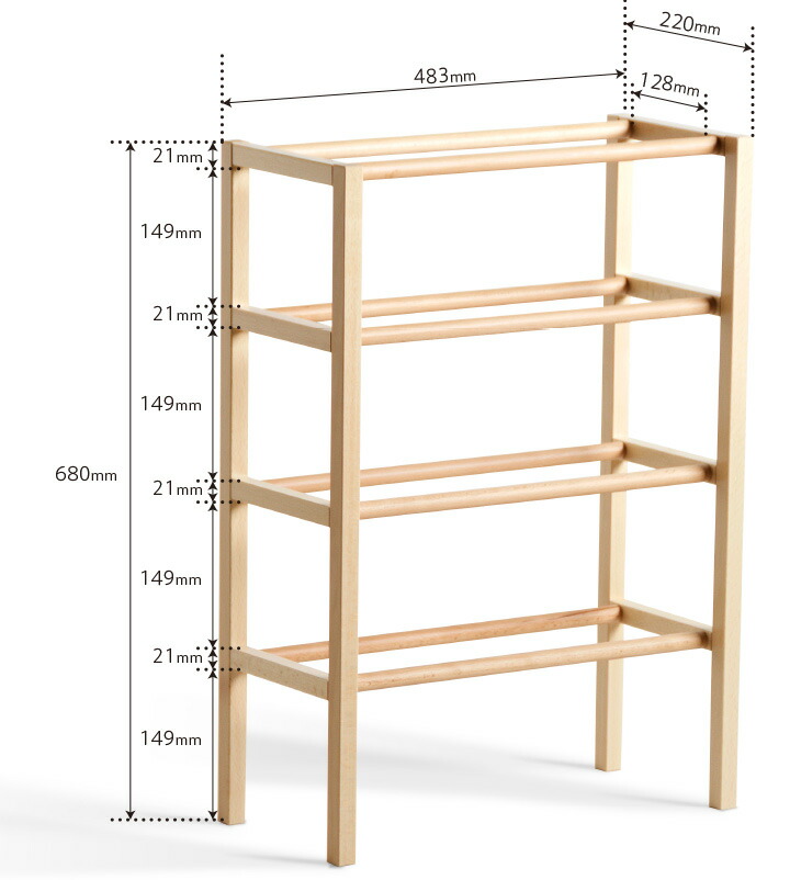 楽天市場】日本製 「 木製 シューズラック【1段】」 下駄箱 玄関収納