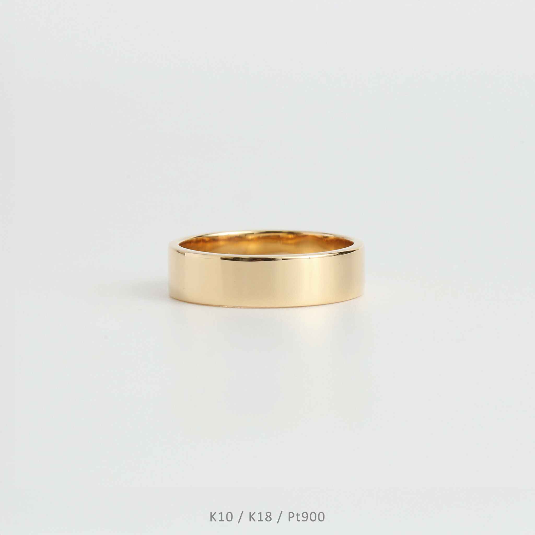 楽天市場】【Nude Plate Ring / Wide】 K10/K18/Pt900 平打ち 地金