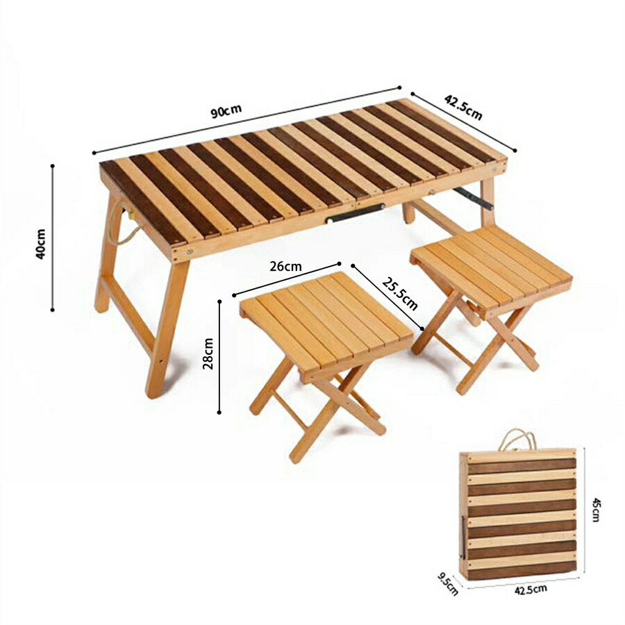 楽天市場】アウトドア テーブルセット3点セットアウトドア テーブル