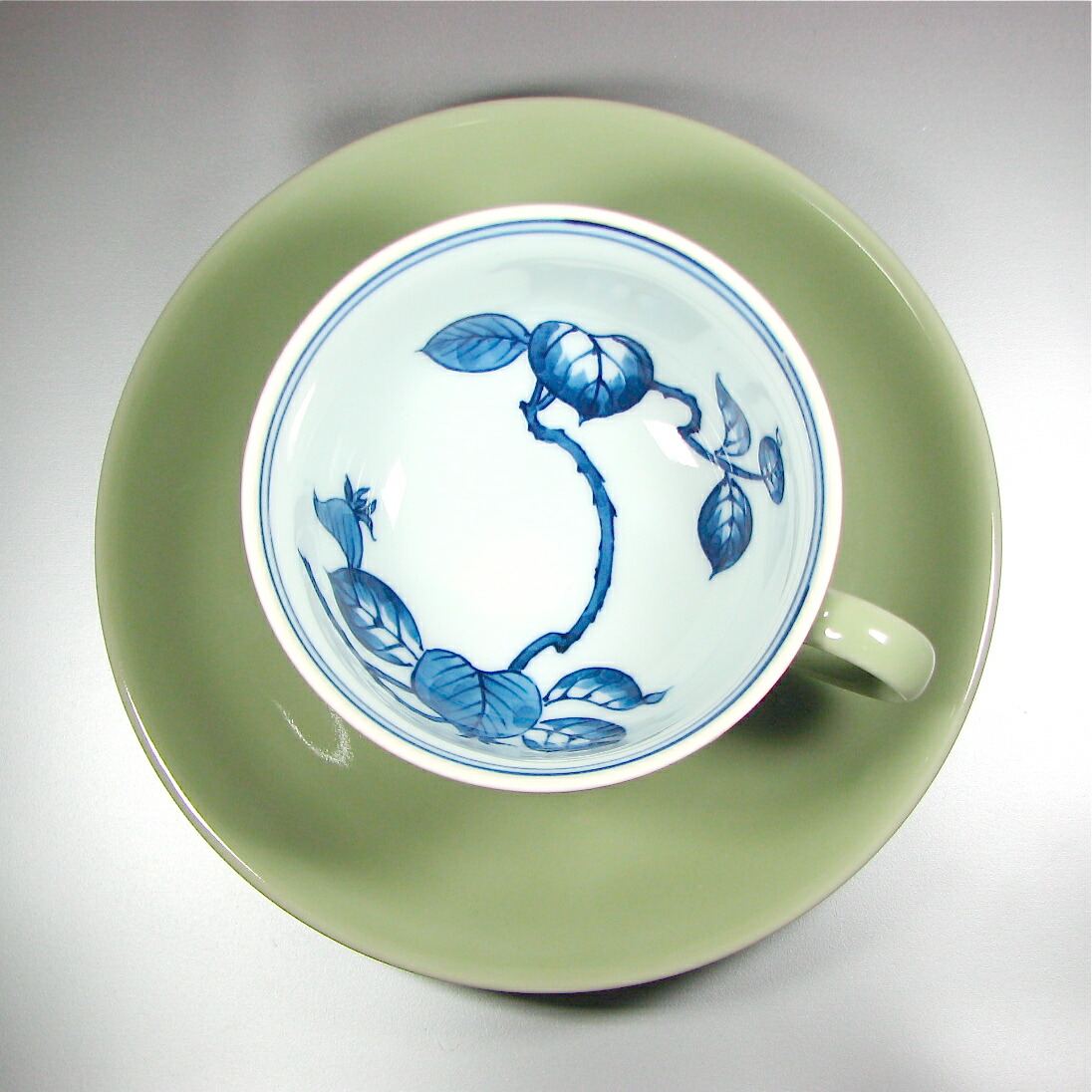 楽天市場】【有田焼】【源右衛門窯】 青磁木ノ葉文 碗皿 【コーヒー