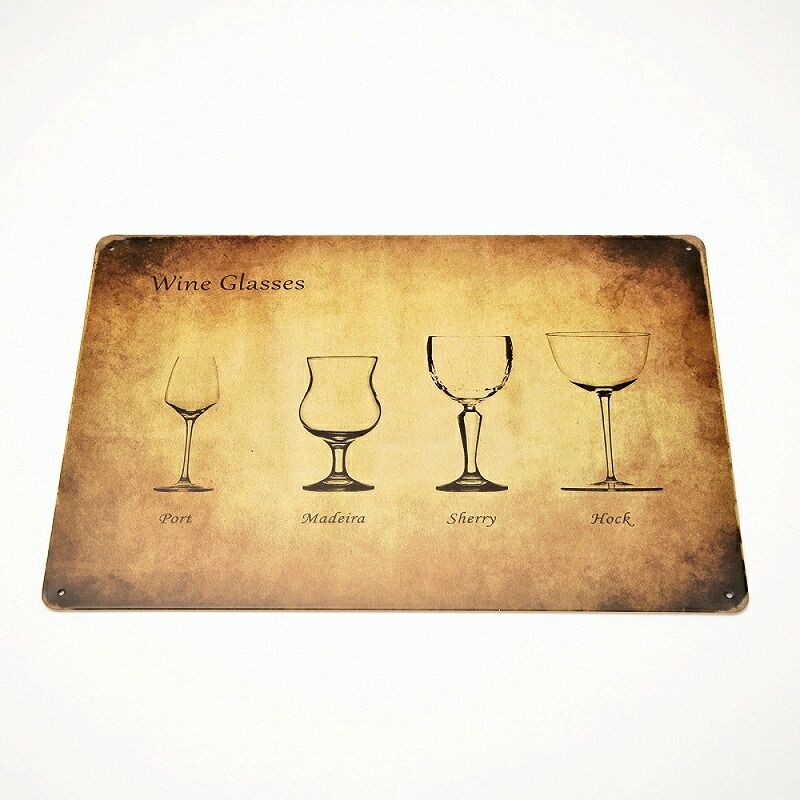 楽天市場】アートパネル ヴィンテージ ブリキ看板 k ワイングラス lu