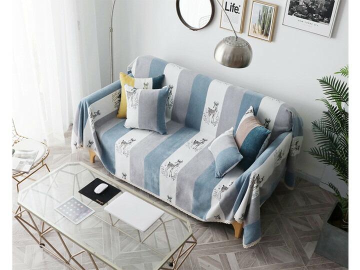 楽天市場】マルチカバー ソファーカバー 北欧 長方形 おしゃれ ベッド