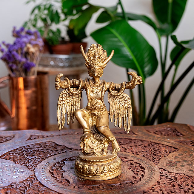 楽天市場】【送料無料】 霊鳥ガルーダ像 美しいブラス製〔約20cm×約