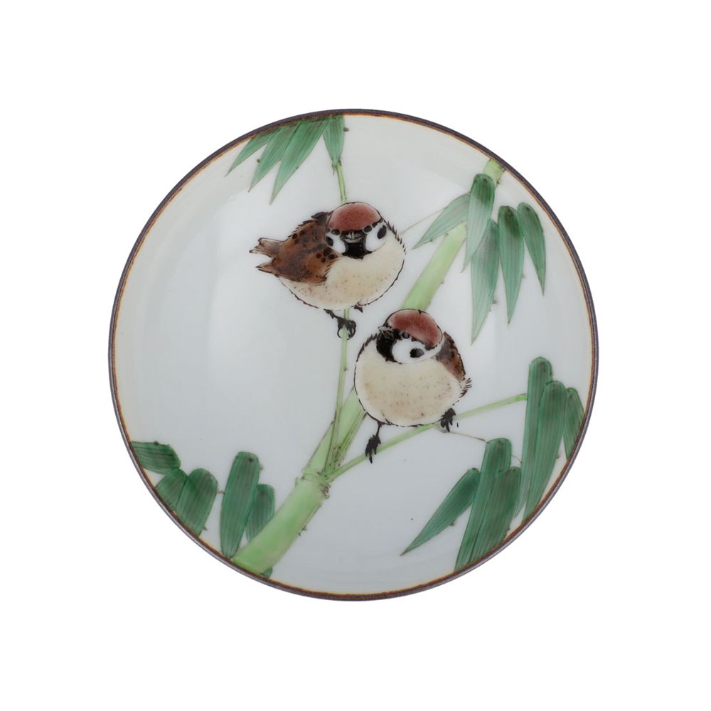 楽天市場】九谷焼 盃 竹雀図（縦）/中村陶志人＜酒器 盃 ぐい呑 人気