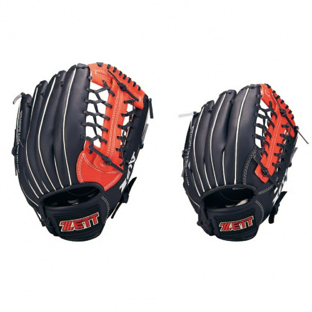 ZETT 軟式グローブ 右投げ用 赤黒 ゼット（ZETT） 交換無料 野球