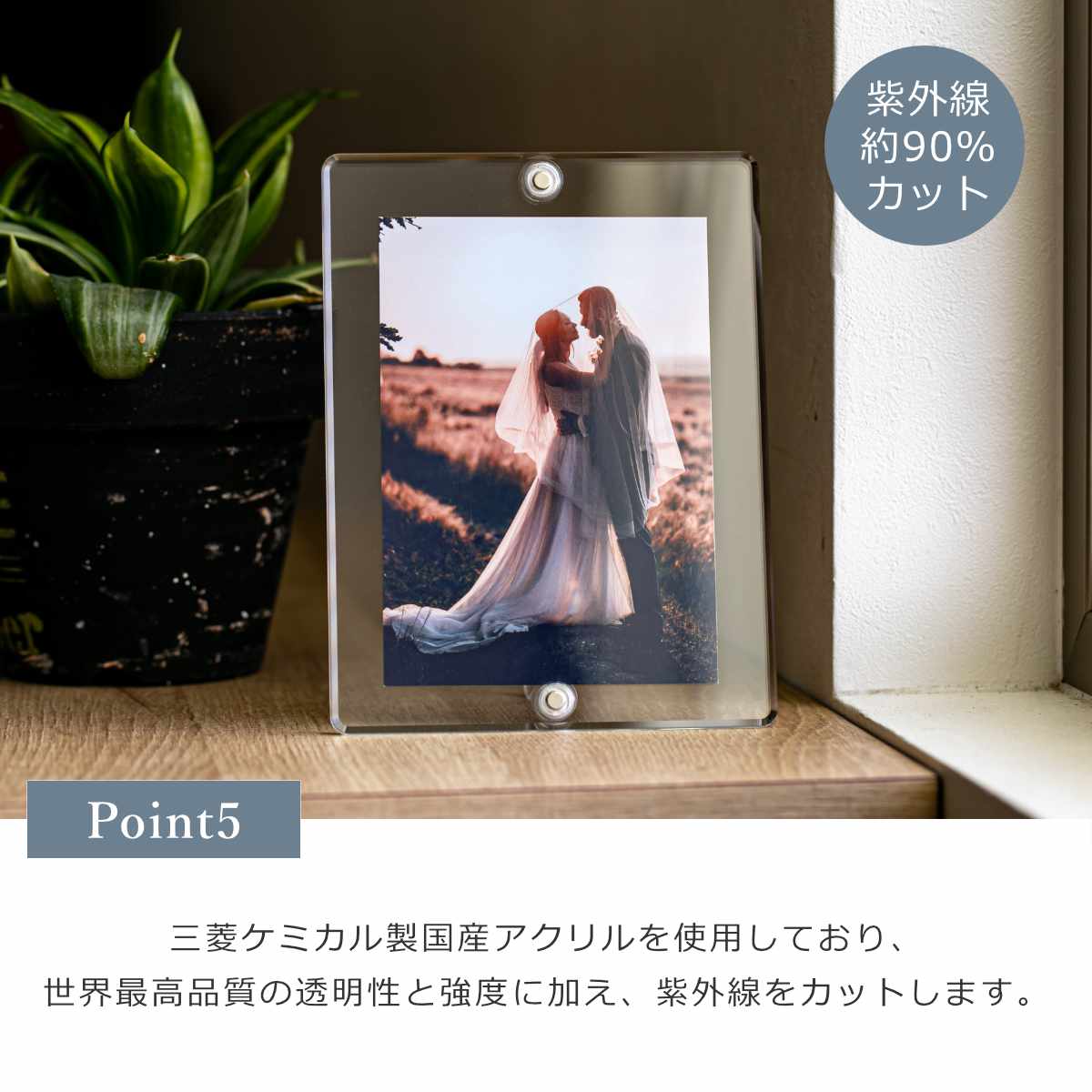 楽天市場】【日本製】 マグパチ フォトフレーム 2L判 スタンド付き