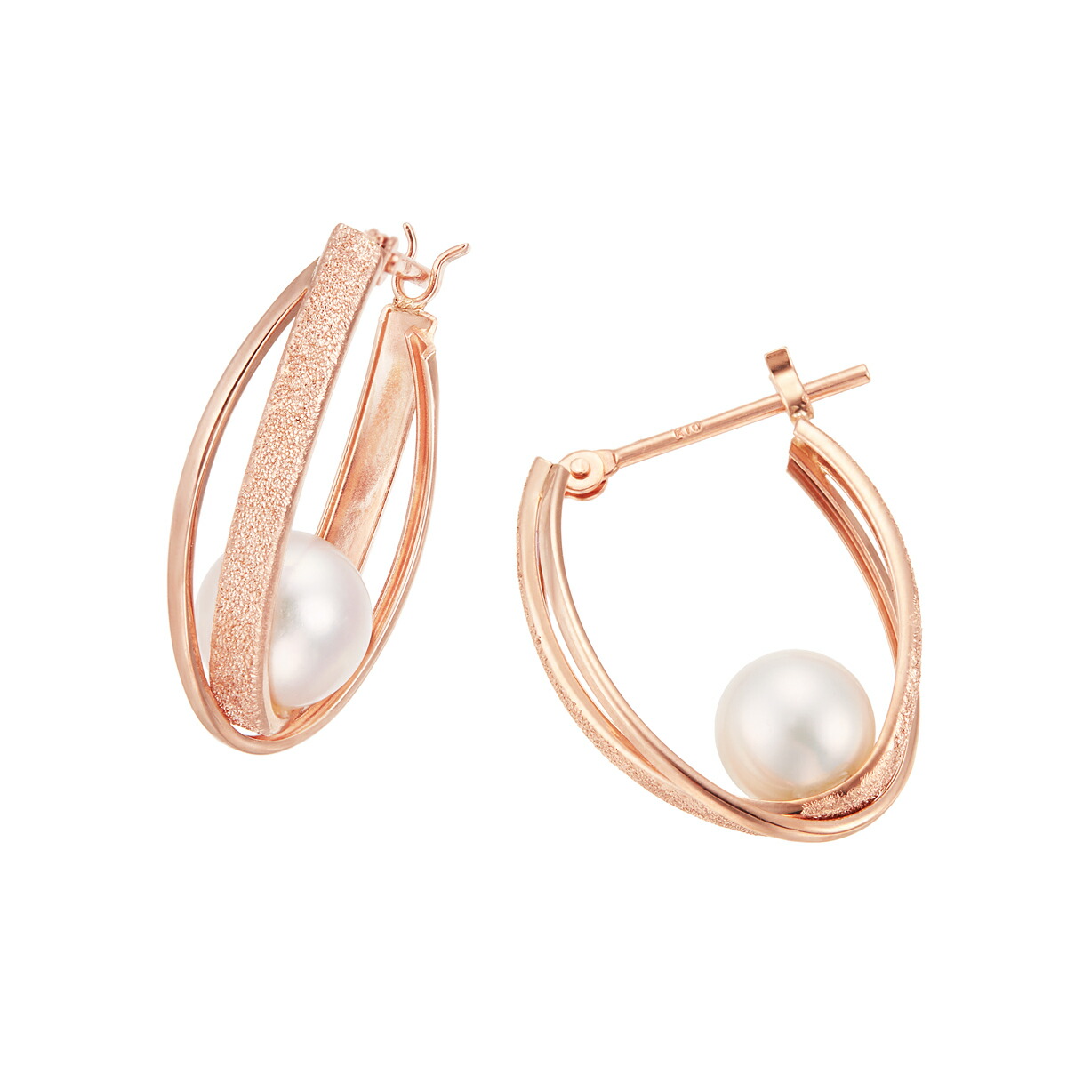 楽天市場】K10 ピンクゴールドパールピアス【6月の誕生石】／ ヴイエー