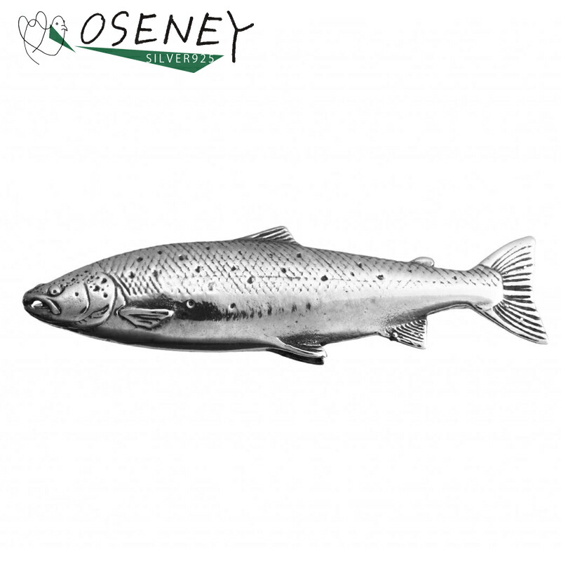 楽天市場】魚 ブローチ シルバー925 純銀 鮭 サケ 川魚 : シルバー