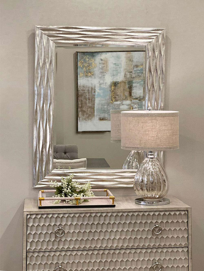 楽天市場】鏡 ミラー 大型ミラー ウォールミラー シルバー おしゃれ