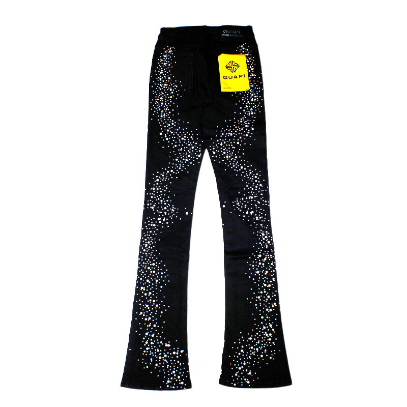 楽天市場】GUAPI グアピ フレアデニムパンツ メンズ ロング丈 OBSIDIAN