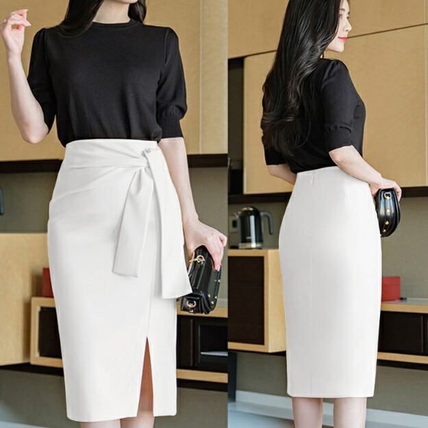 楽天市場】ひざ丈スカート レディース きれいめ 大きいサイズ