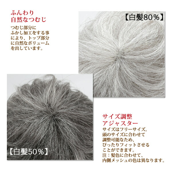 楽天市場】ウィッグ 白髪 しらが 男性用 メンズ 医療用ウィッグ かつら