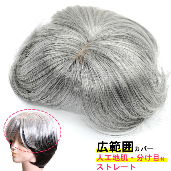 楽天市場】ウィッグ 白髪 部分ウィッグ 薄毛隠し 女性 グレーヘアー