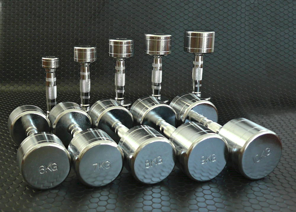 楽天市場】固定式 クローム 14kg 2本セット送料無料 ダンベル セット