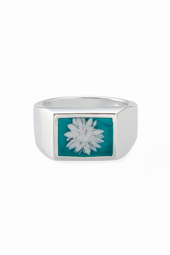 楽天市場】XOLO(ショロ) Signet Ring with Teal Flower シグネット
