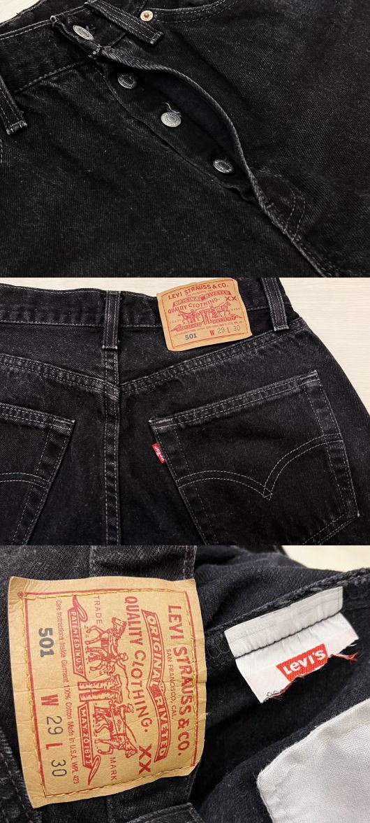 楽天市場】【中古】美品 リーバイス501 古着 90s 黒 LEVIS501 ブラック