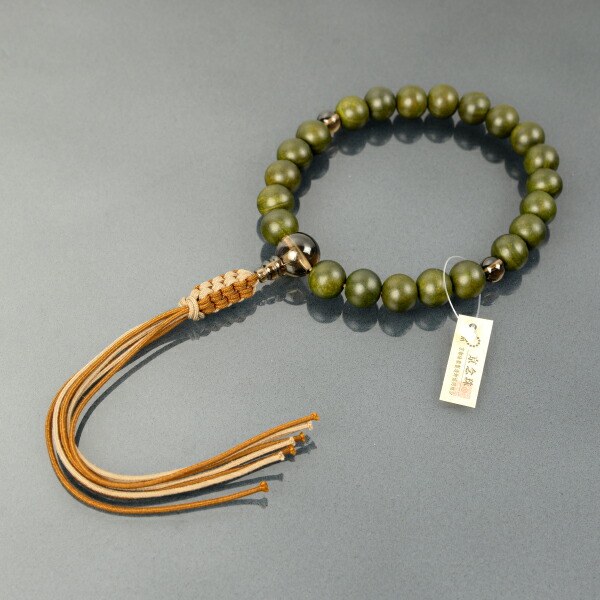 楽天市場】数珠 念珠 緑檀 茶水晶仕立 八本組房・紐房（桐箱付）【略式