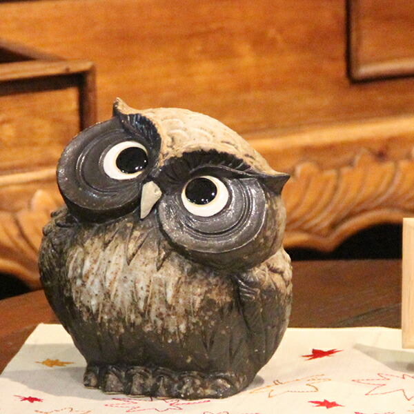 楽天市場】リサラーソン フクロウ スウェーデンの森のグレーのふくろう