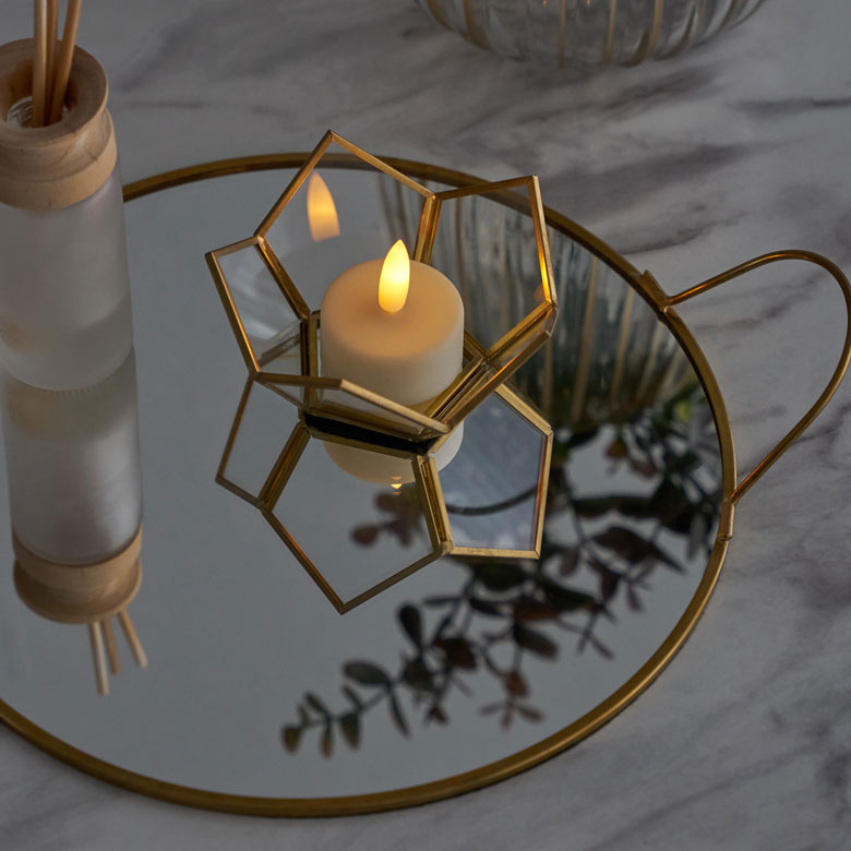 楽天市場】キャンドルホルダー キャンドルスタンド ガラス 真鍮