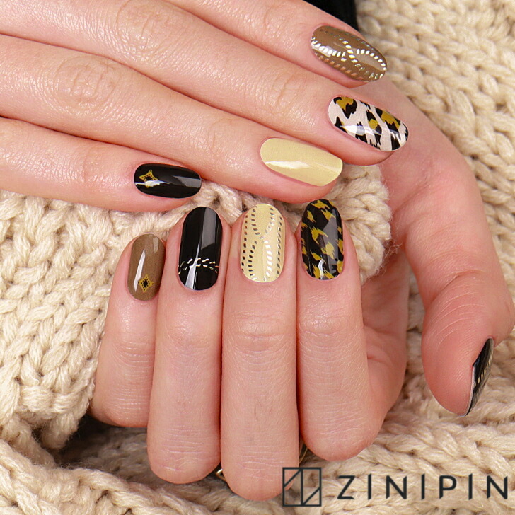 楽天市場】ネイルシール ジニピン ZINIPIN レオパード ヒョウ柄 簡単