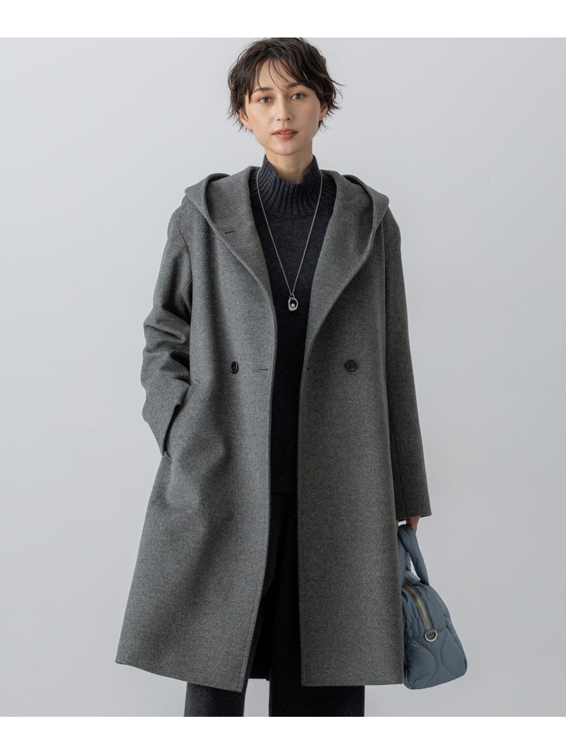 楽天市場】ウールアンゴラビーバー フーデッドコート 23区の通販