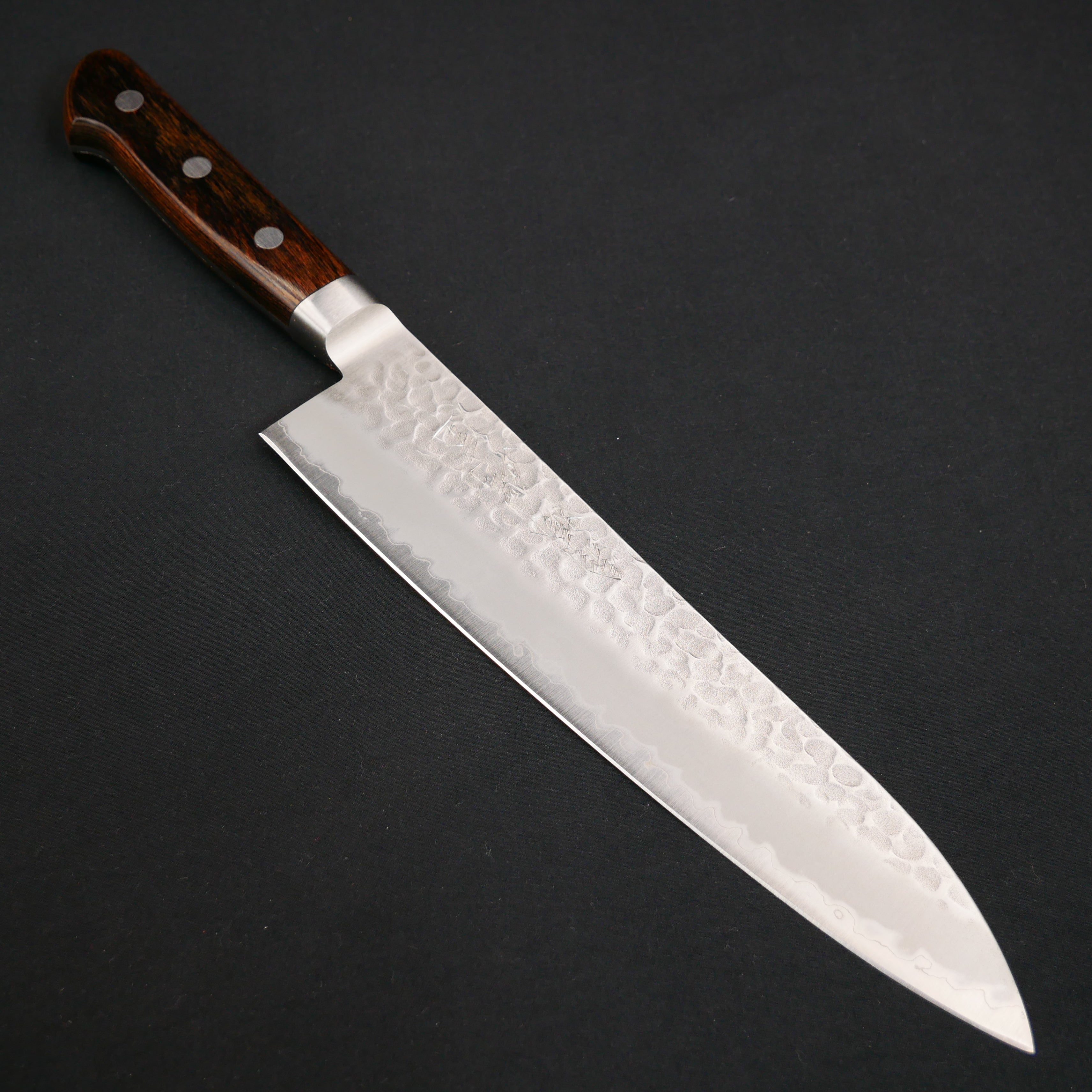 青紙スーパー 鎚目 ステンレス割込 牛刀 – つば屋庖丁店