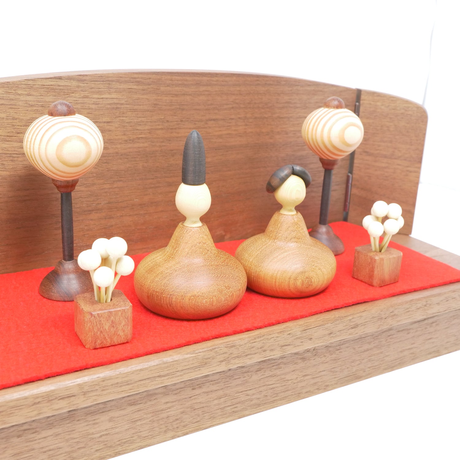ろくろ細工の三浦木地 ：雛人形】ひな一段セット 新 カリン（限定品