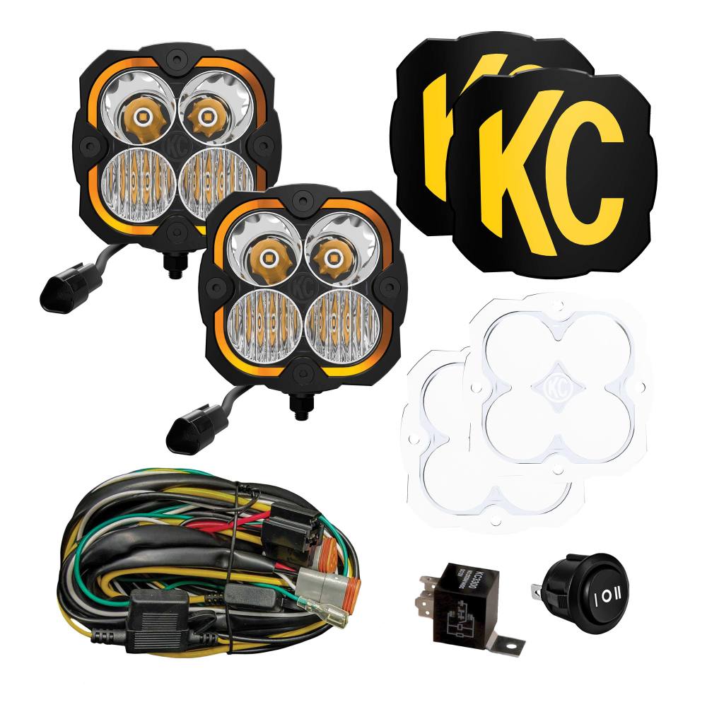 KC Hilites FLEX ERA® 4 - 2-Light Master LED Light Pod Kit | 21