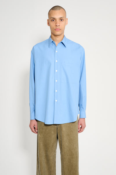Auralee Washed Finx Twill Big Shirt Blue – Très Bien