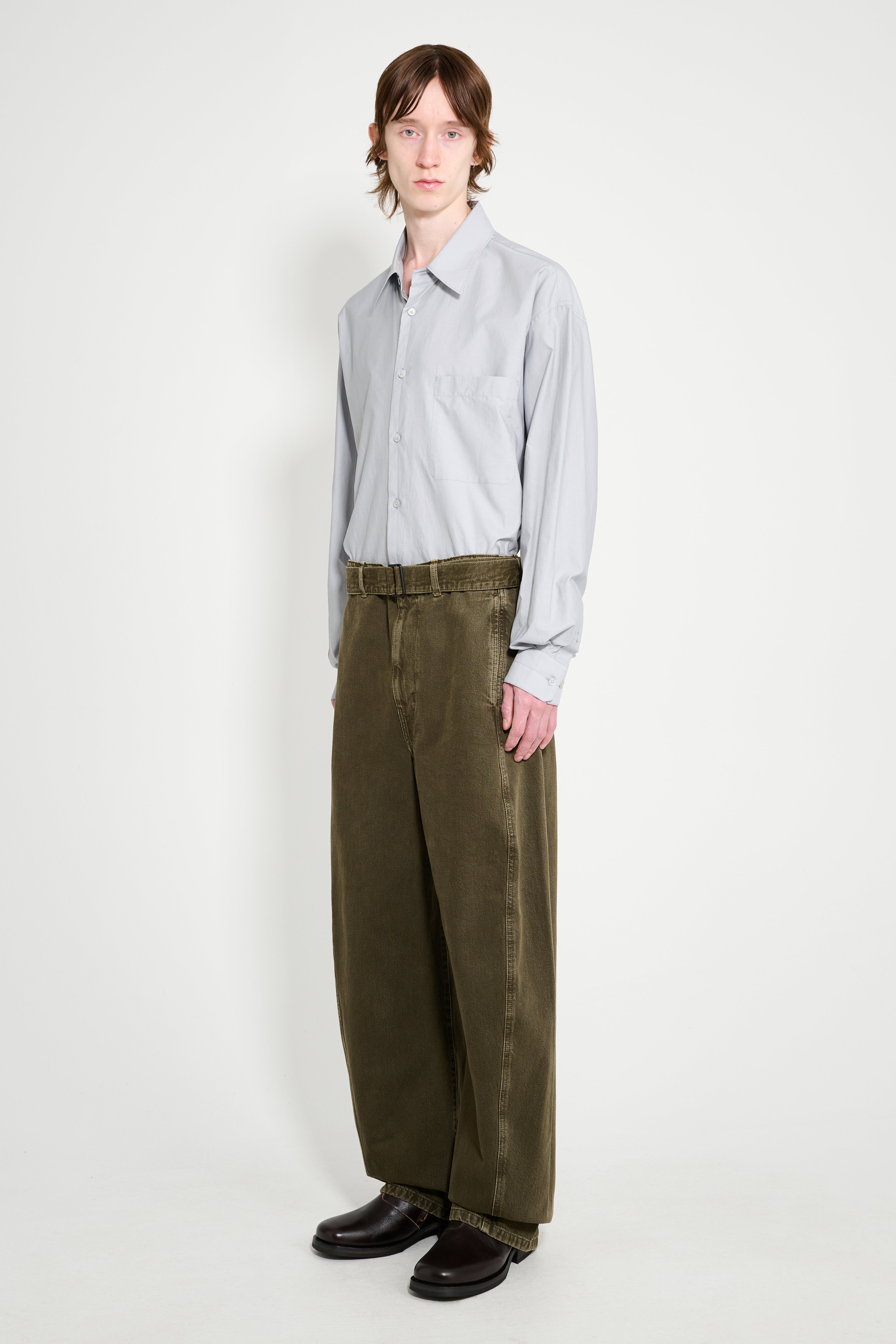 Lemaire Twisted Belted Pants Moss Green – Très Bien