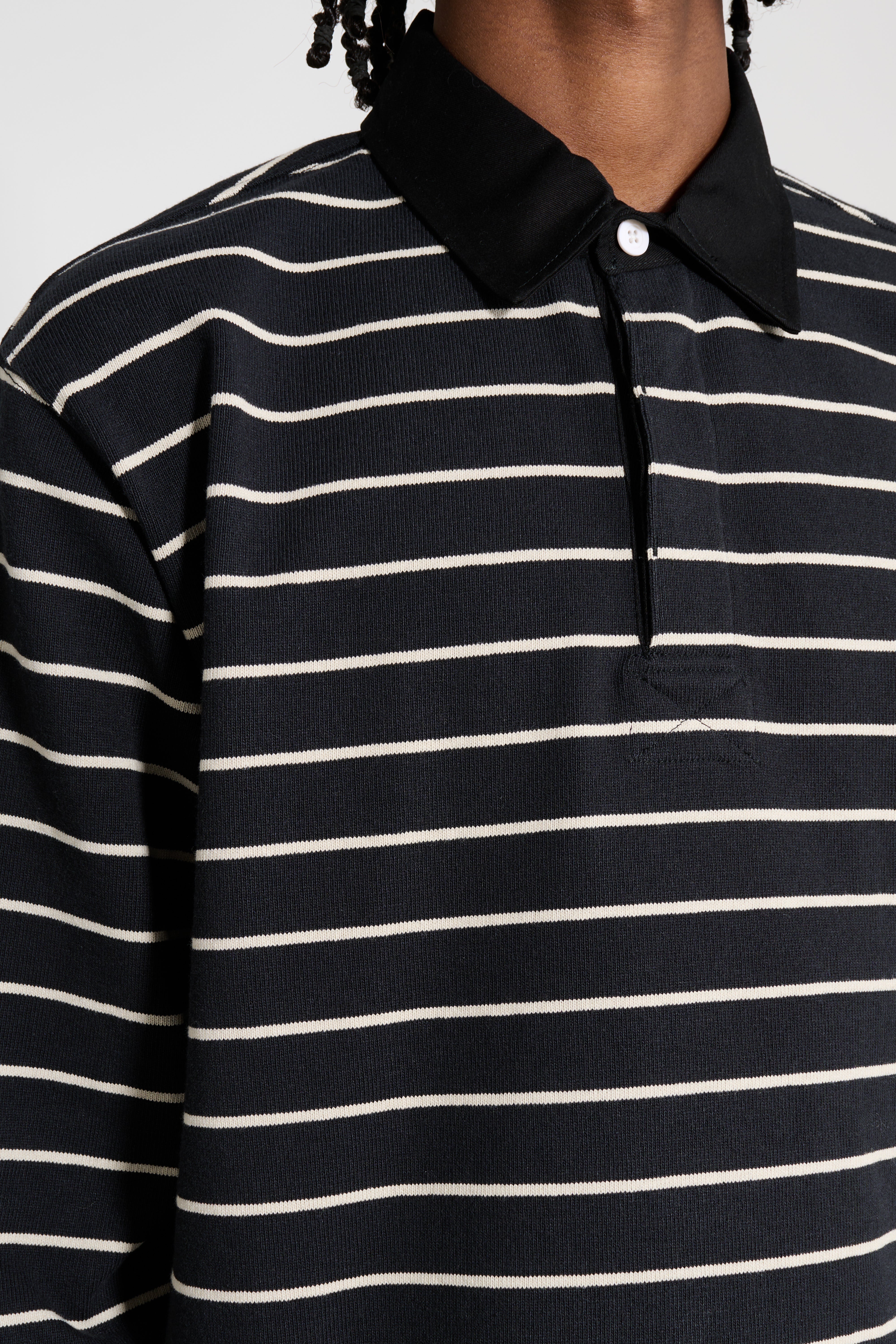 Stüssy Pin Striped Rugby Black – Très Bien