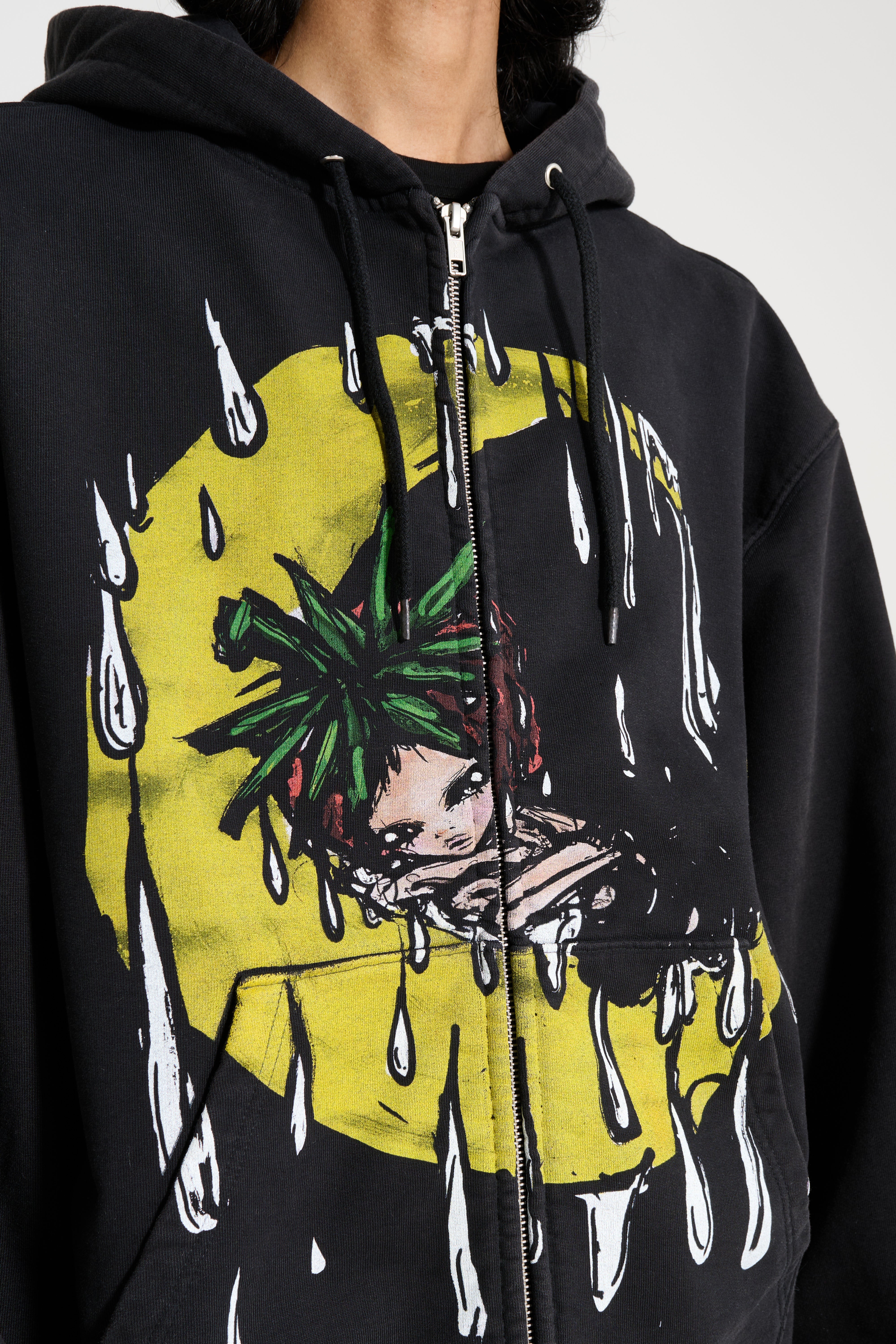 Sky High Farm Eri Zip Up Hoodie Black – Très Bien