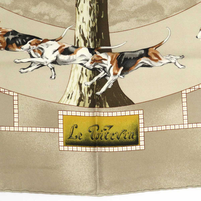 HERMES Silk Large Square Carré 90 Le Toifevin Scarf– TS Trading Co