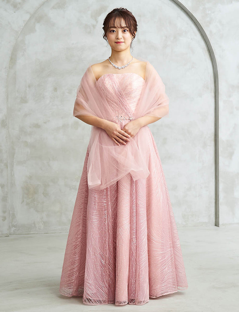 演奏会ドレス・ステージドレスにお薦めモーヴピンクロングドレス｜Fine