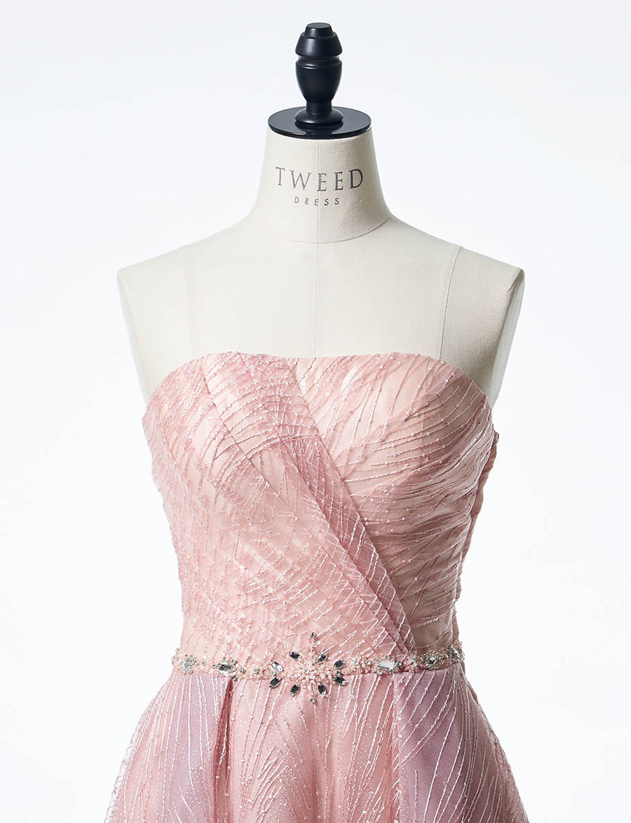 演奏会ドレス・ステージドレスにお薦めモーヴピンクロングドレス｜Fine