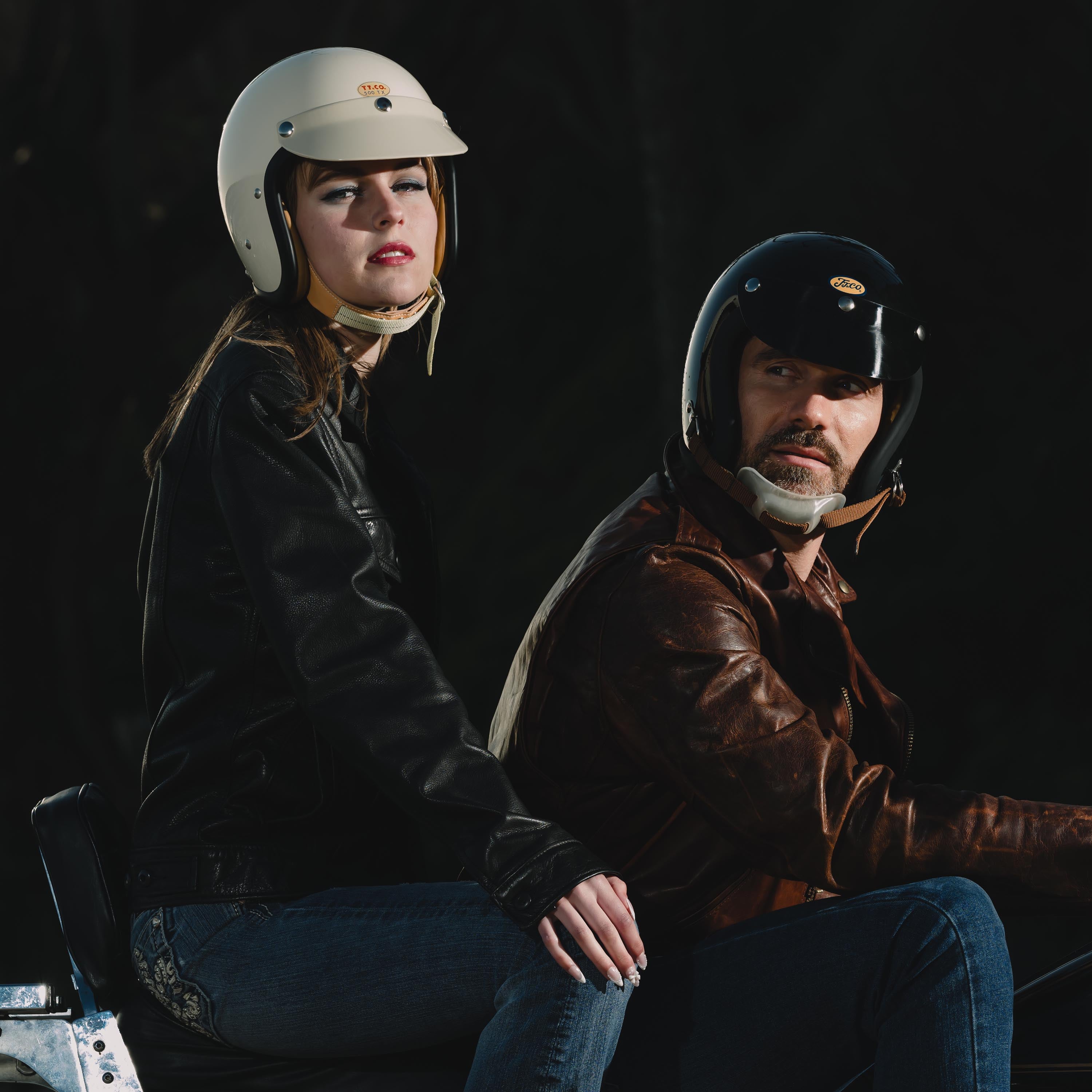 TT&CO. 500-TX FIRST 3/4 OPEN FACE MOTORCYCLE HELMET NOVELTY – TT