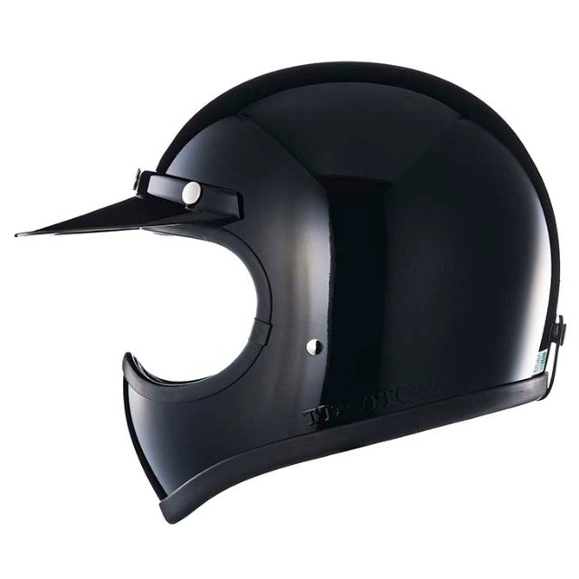 TT&CO. TOECUTTER SG/DOT STANDARD BLACK SMALL FULL FACE MOTORCYCLE