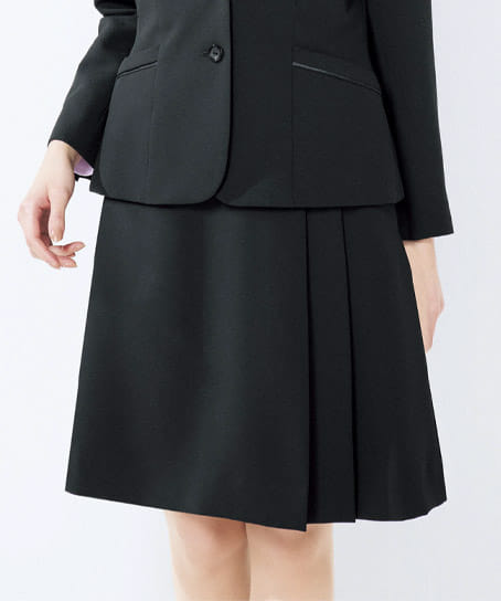 全2色】プリーツスカート（ファインクロス/後ろウエストゴム